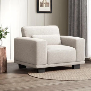 40" Accent Chair, Modern Armchair with Deep Seats, Comfy Upholstered Reading ... - Picture 1 of 7