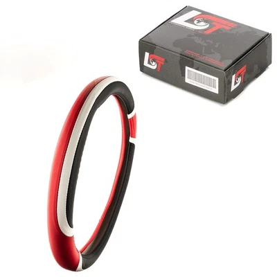 Lenkradbezug Lenkradschoner Ø 38x9 cm schwarz rot weiß für VW Golf Jetta Beetle - Bild 1 von 4