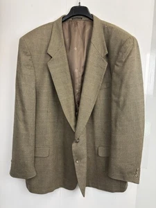 Pierre Balmain Blazer Men’s Big & Tall 60L Brown Wool Silk Glen Plaid Jacket - Picture 1 of 10