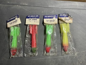 Vintage Lot Of 4 1960s Paulanne Cap Bomb Toys Missles Shaped Retro Sealed - Picture 1 of 7