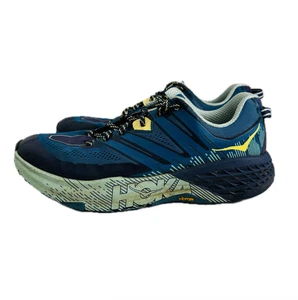 Hoka One One Speedgoat 3 Blue Womens 10.5 Lace Up Trail Running Sneakers Yellow - Picture 1 of 12