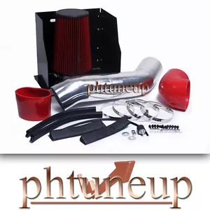 RED 2003-2007 HUMMER H2 6.0 6.0L HEATSHIELD COLD AIR INTAKE KIT SYSTEMS - Picture 1 of 2