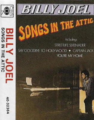 Billy Joel ‎Songs In The Attic CASSETTE 11 TRACK ALBUM grey shell Folk Rock Pop - Image 1 of 4