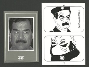Saddam Hussein President Dictator of Iraq in 1979 Fab Card Collection A