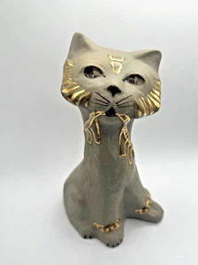 Vintage Ceramic Handmade Egyptian Cat Figure - Picture 1 of 5