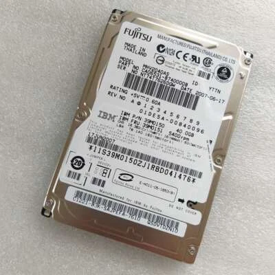 Fujitsu MHV2040AS 40GB 5400RPM 8MB Cache IDE Ultra ATA100 2.5in HDD - Image 1 of 2