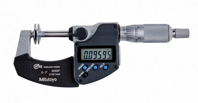 Mitutoyo 323-350-30 - Digimatic Disk Micrometer 0" - 1"/25.4mm /.00005 SPC IP65