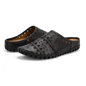 Women Spring Step Fusalide Black Leather Mule Shoes with Arch Support - Picture 1 of 6