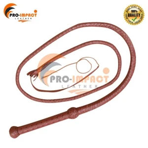 6 Feet 8 Plait Weaving(Farming Equestrian) INDY"S STYLE Open Loud Crack BULLWHIP - Picture 1 of 8