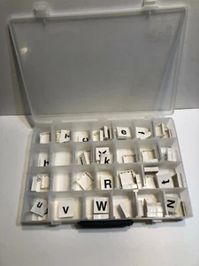 Educational Plastic Letter Cubes with Carrying Case 56 individual Letters USED - Picture 1 of 8