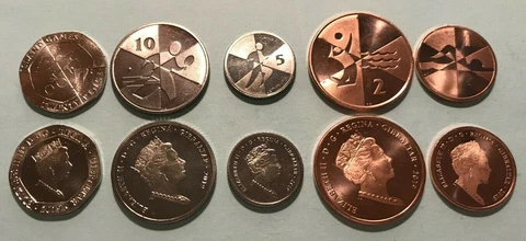 GIBRALTAR COIN SET 1+2+5+10+20 Pence 2019 ISLAND GAMES UNC LOT 200OTHER_SET_HERE Cover