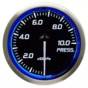 DEFI 52MM RACER PRESS GAUGE N2 BLUE - Picture 1 of 6