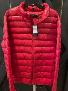 Polo Ralph Lauren ROJO Brillante Embalable Acolchado Puffer Chaqueta Para Hombre Talla XLT/TGL NUEVO CON ETIQUETAS - Imagen 1 de 8