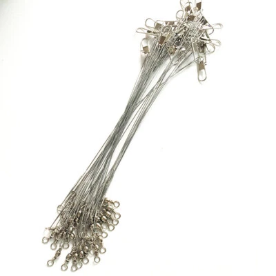 100 PIEZAS Señuelos de acero inoxidable con guía de alambre traza giratorios duraderos Foto 1 de 4