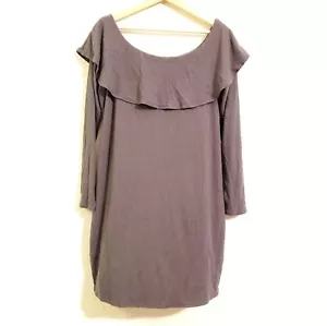 Express XL Gray Knit Ruffle Trim Neck NWT - Picture 1 of 4