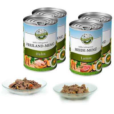 Bellfor Hundefutter Nass Getreidefrei Ausgewachsene Hunde mit Huhn Lamm 4x 400g - Bild 1 von 4