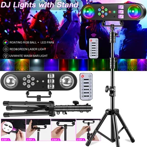 5in1 DJ Party Lights w/Stand RGBW UV Party Stage Lighting System DMX & Remote - Picture 1 of 8