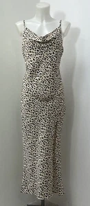 Ladies New Angeleye Animal Print Slip Maxi Dress With Split Size 10-16 - Picture 1 of 8