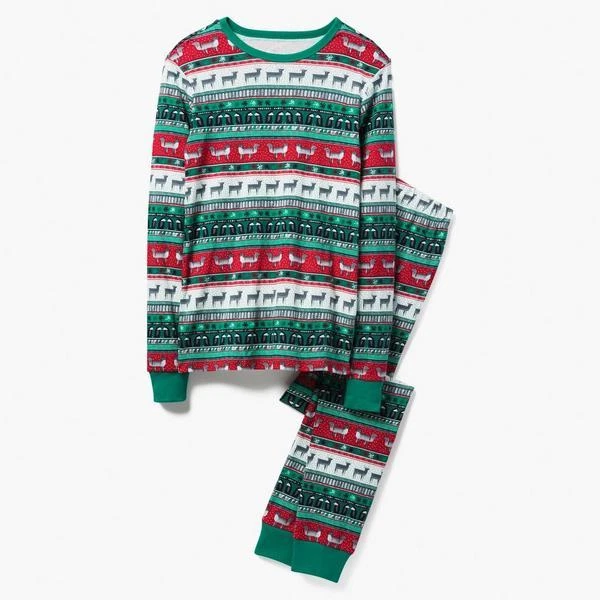 NEW Gymboree Christmas Reindeer Fair Isle Green Pajama Gymmies Dad Adult Men - Image 1 of 1