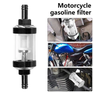 Motorrad Kraftstofffilter 8MM Aluminium Benzinfilter Vorfilter für KFZ Auto PKW - Picture 1 of 9