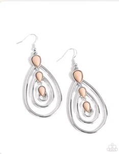 Sweat And TIERS Braun Ohrring Oval Modeschmuck Paparazzi - Bild 1 von 2