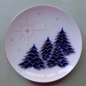 KPM BERLIN Modern Art Design WEIHNACHTSTELLER 86 CHRISTMAS PLATE Winter FOREST - Picture 1 of 2