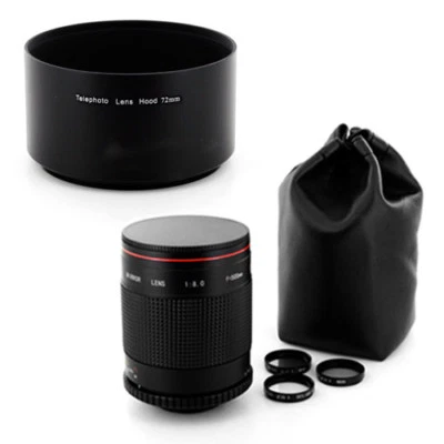 Albinar 500mm Mirror Lens for Nikon D300 D300s D3000 D3100 D3 D700 D90 D5200 D90 - Image 1 of 3