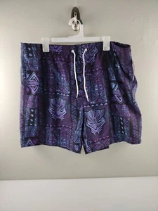 Herren Gr. XL Badehose lila blau schwarz Marvel Black Panther gefüttert Taschen - Bild 1 von 15