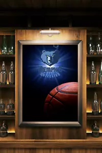 Póster Memphis Grizzlies NBA Baloncesto Decoración del Hogar Pared Arte Impreso Póster GRANDE 36x24 - Imagen 1 de 4