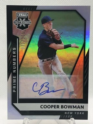 Cooper Bowman 2021 Elite Extra Edition /205 Auto Prime Numbers Autograph #122 - Image 1 of 4