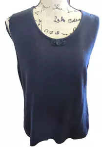 Top sin mangas Hearts of Palm para mujer, negro, talla XL - Imagen 1 de 9