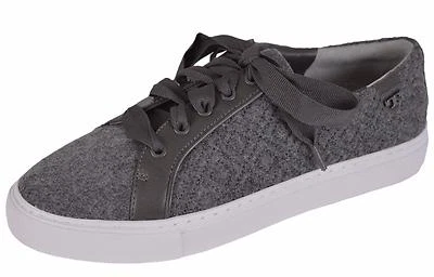 NEW Tory Burch Women's Marion Quilted Grey Felt T Logo Sneakers Shoes SIZE 7.5 - Image 1 of 4