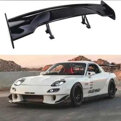 For Mazda RX-7 RX-8 Coupe 46" Rear Trunk Spoiler Racing Wing GT-Style Gloss Blk - Image 1 of 4