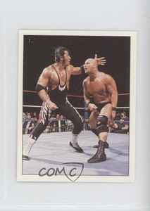 1997 Panini WWF Superstars Album Stickers Bret Hart Steve Austin #72 HOF