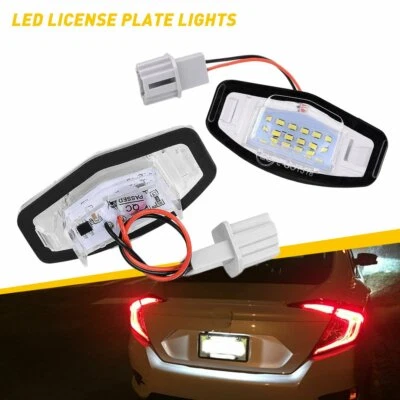 2x Etiqueta de luz de matrícula LED 18 SMD para Acura TL TSX MDX Honda Civic Accord Foto 1 de 4
