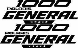 FITS POLARIS RZR GENERAL 1000 UNIVERSAL REPACEMENT EMBLEM STICKER VINYL DECAL - Picture 1 of 3