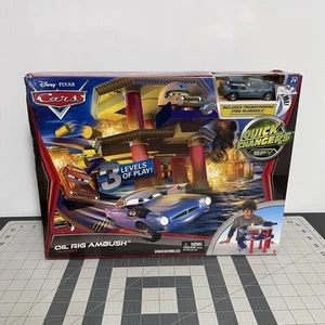 Disney Pixar Cars Quick Changers OIL RIG AMBUSH PLAYSET Mattel 2011 Sealed READ - Picture 1 of 9