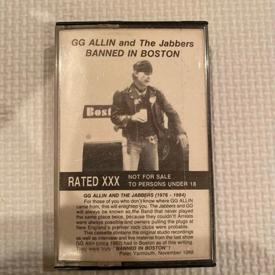 Gg Allin & The Jabbers Banned Tape Used, Crack in Case, Booklet Dirty Foto 1 de 4
