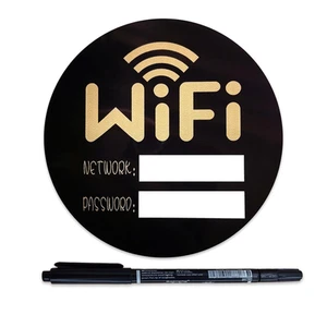 Magnetic Wifi Password Sign for Home, Airbnb Essentials 1 Pack, roud magnetic - Picture 1 of 6