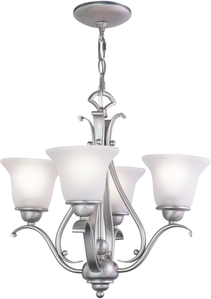 Vaxcel Lighting CH35404 Nickel Monrovia 4-Light 18-1/2"W Chandelier - Image 1 of 4