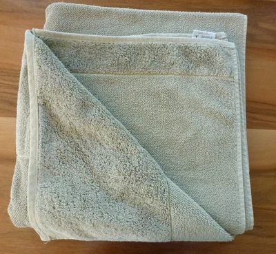 Möve-Duschtuch, Baumwolle/Viskose, grünlich, 1mal benutzt, Top-Zustand - Bild 1 von 4