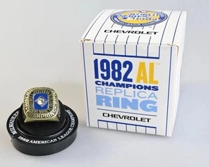Anillo réplica Milwaukee Brewers 1982 serie mundial MLB SGA Chevrolet nuevo en caja - Imagen 1 de 17