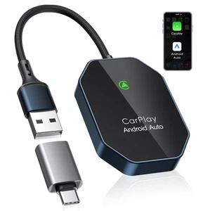 Wireless Carplay Adapter, 2 in 1 Wireless CarPlay & Android Auto Adapter with... - Bild 1 von 9