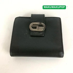 GUCCI Bi-fold Leather Wallet Gunmetal G Logo Hardware from Japan - Picture 1 of 17