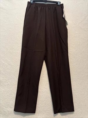 NWT DONNKENNY WOMENS PANTS SIZE 12 Brown 2 Pockets Pull On Stretch Waist - Image 1 of 4