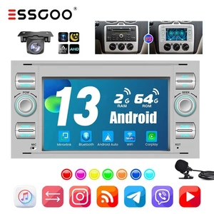 64G Carplay Autoradio Android 14 GPS NAV Cam Für Ford Focus 2 Transit MK7 Fiesta - Bild 1 von 15