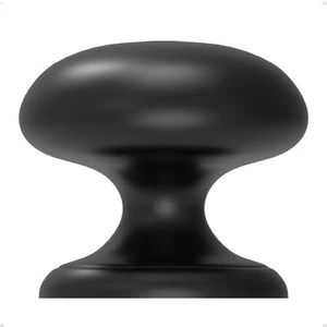 4-Pack Matt Black Large Bifold Closet Door Knobs with Wide Base Backplate, Ro... - Picture 1 of 7