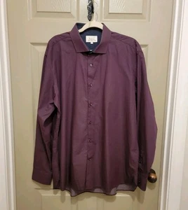 Ted Baker Endurance Classic Fit Button Up Shirt Mens 17.5 -50" Chest Purple XL - Picture 1 of 13