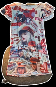 Taylor Swift graphic dress, little girls size Medium, polyester - Picture 1 of 1