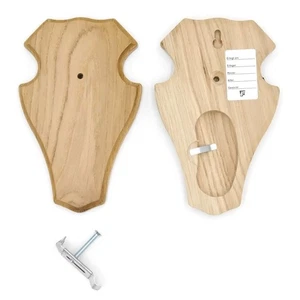 1 pieza placa trofeo ciervo tocón roble claro AF 18,5 x 11 cm KF 1x pinza de cuerno - Imagen 1 de 9